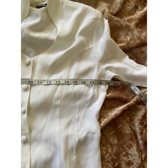 Vintage Victorian style cutout white button up large - Picture 5 of 8